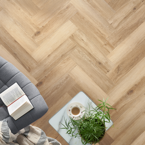 SPC Click Amaron Herringbone – WEMBLEY OAK – 5mm CA 159 - Pro Confort Carpet SPC Click Amaron Herringbone – WEMBLEY OAK – 5mm CA 159