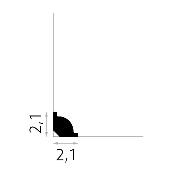 Plinta decorativa polimer dur MD001 21x21x2000mm - Pro Confort Carpet Plinta decorativa polimer dur MD001 21x21x2000mm 3