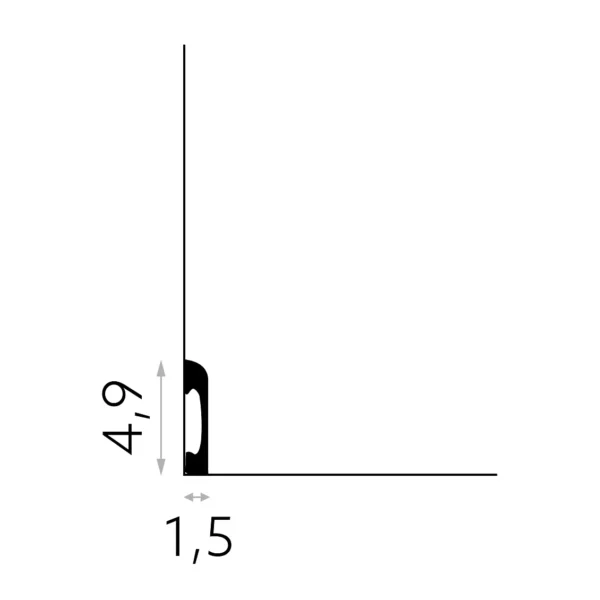 Plinta decorativa polimer dur MD004 49x15x2000mm - Pro Confort Carpet Plinta decorativa polimer dur MD004 49x15x2000mm 3