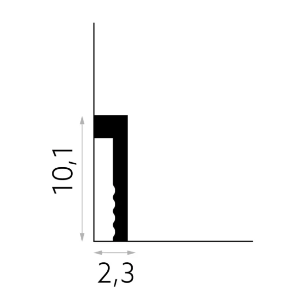 Plinta decorativa polimer dur MD006 101x23x2000mm - Pro Confort Carpet Plinta decorativa polimer dur MD006 101x23x2000mm 3