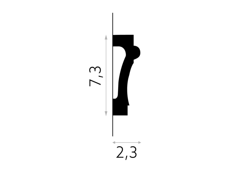 Brau decorativ polimer dur MD007 73X23X2000mm 4