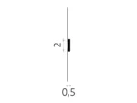 Brau decorativ polimer dur MD012 20X5X2000mm 6