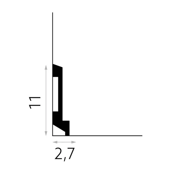 Plinta decorativa polimer dur MD025 110x27x2000mm - Pro Confort Carpet Plinta decorativa polimer dur MD025 110x27x2000mm 3