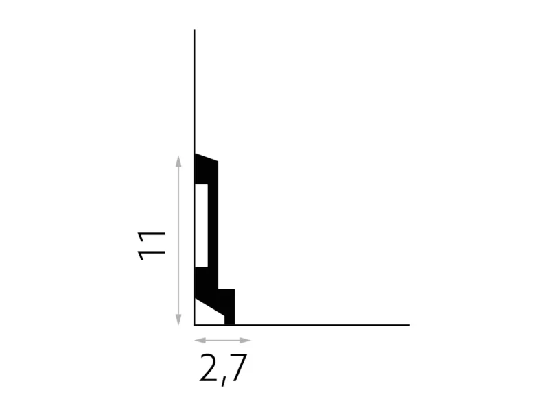 Plinta decorativa polimer dur MD025 110x27x2000mm 4