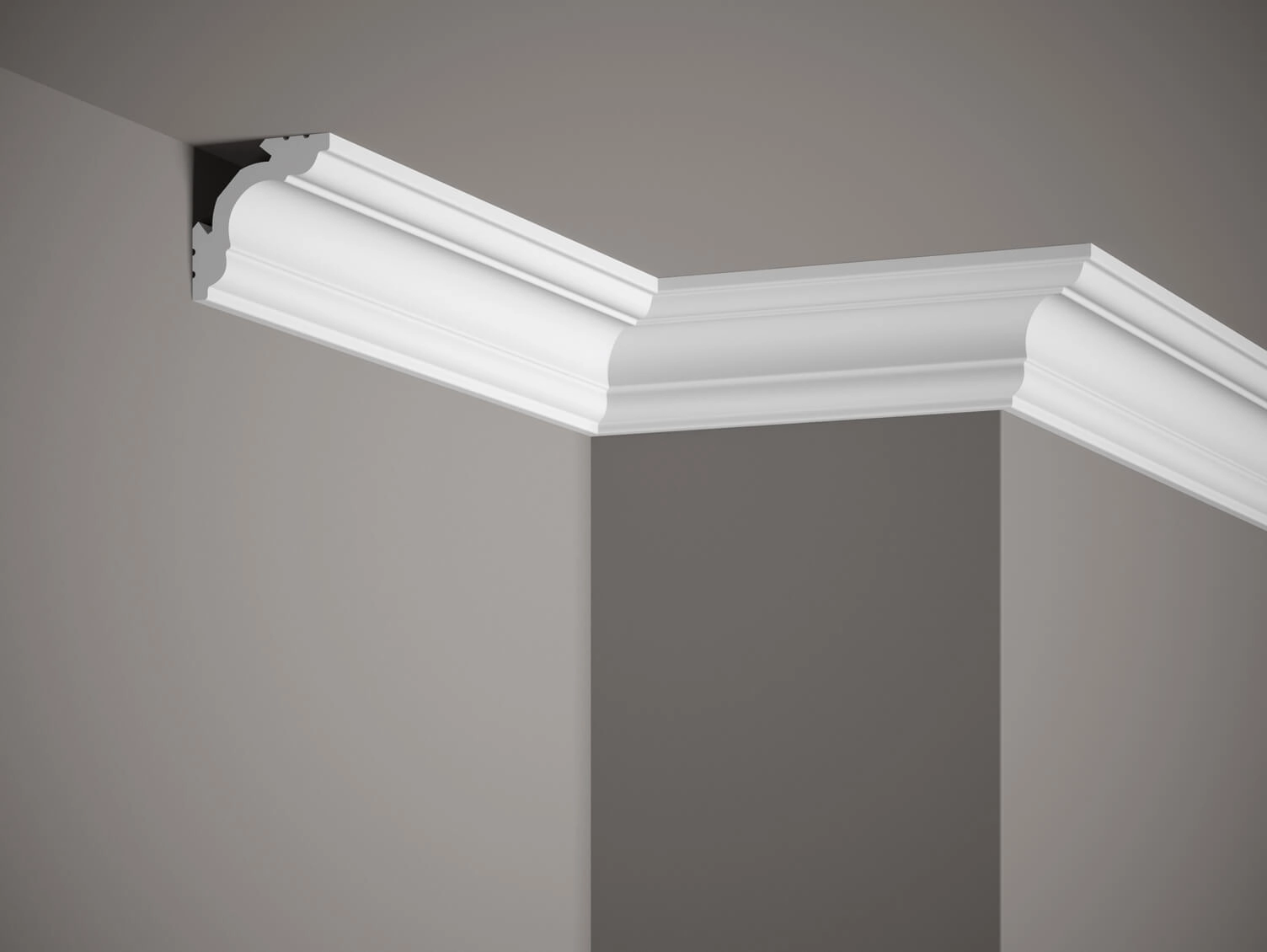 Cornisa decorativa polimer dur MD105 108x120x2000mm 2
