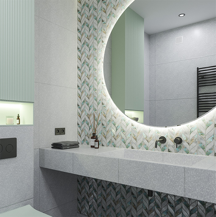 Mozaic metalic Allumi Tabs Silver 2