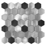 Mozaic metalic Allumi Grey Hexagon Mix 48 13