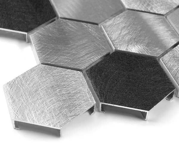 Mozaic metalic Allumi Grey Hexagon Mix 48 3