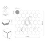 Mozaic metalic Allumi Grey Hexagon Mix 48 14