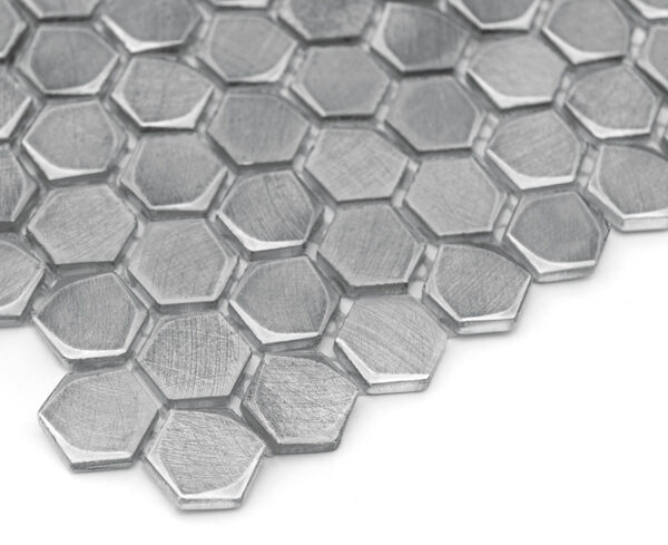 Mozaic metalic Allumi Silver Hexagon 14 3