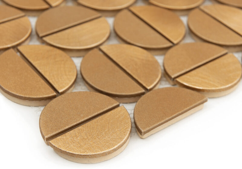 Mozaic metalic Allumi Tabs Brass Gold 6