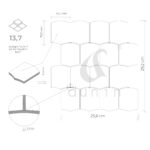 Mozaic ceramic Arcado Carrara matt 10