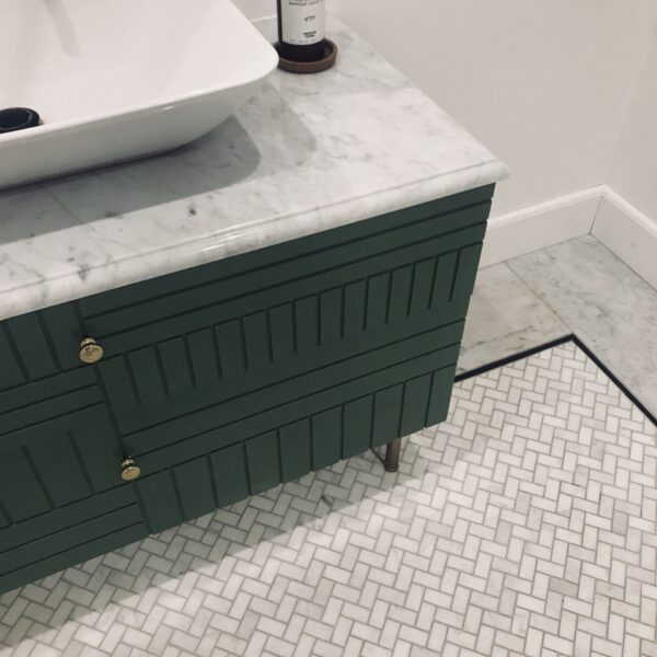 Mozaic pardosela Eastern White Herringbone 48