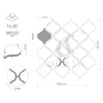 Mozaic ceramica Mini Arabesco White 9