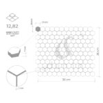 Mozaic ceramica Mini Hexagon Black 14