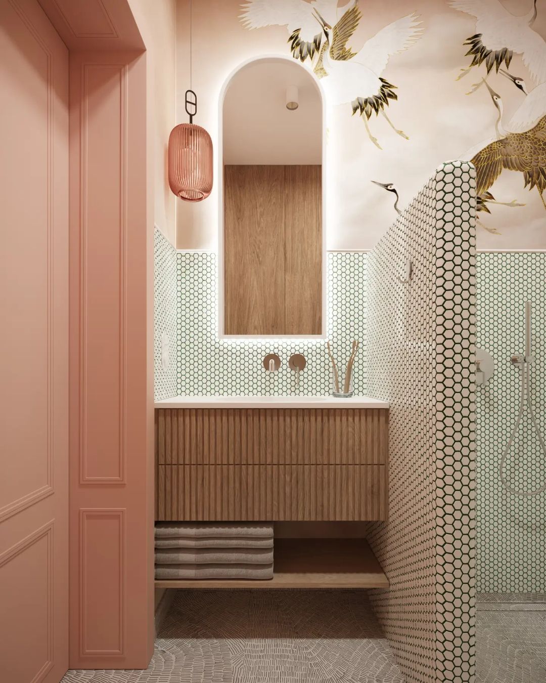 Mozaic ceramica Mini Hexagon Black