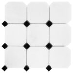 Mozaic pardoseala Pure B&W Octagon 100 13