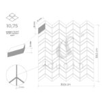 Mozaic pardoseala Pure White Chevron Mix 14