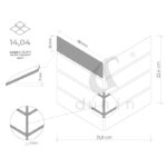 Mozaic ceramic Royal Chevron White matt 14